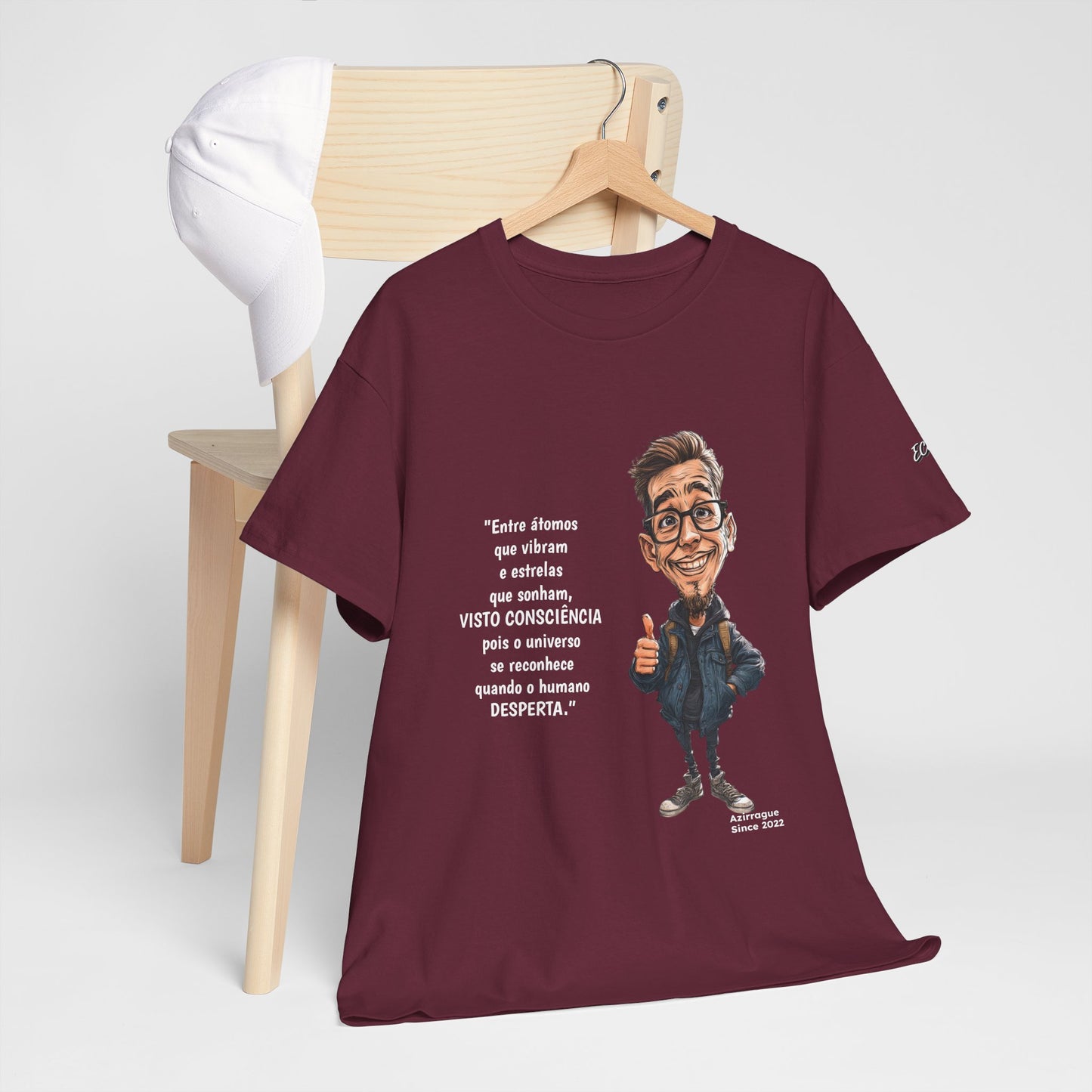 Camiseta Azimur “O Universo Reconhece Quem Desperta” – Algodão 100% Unissex