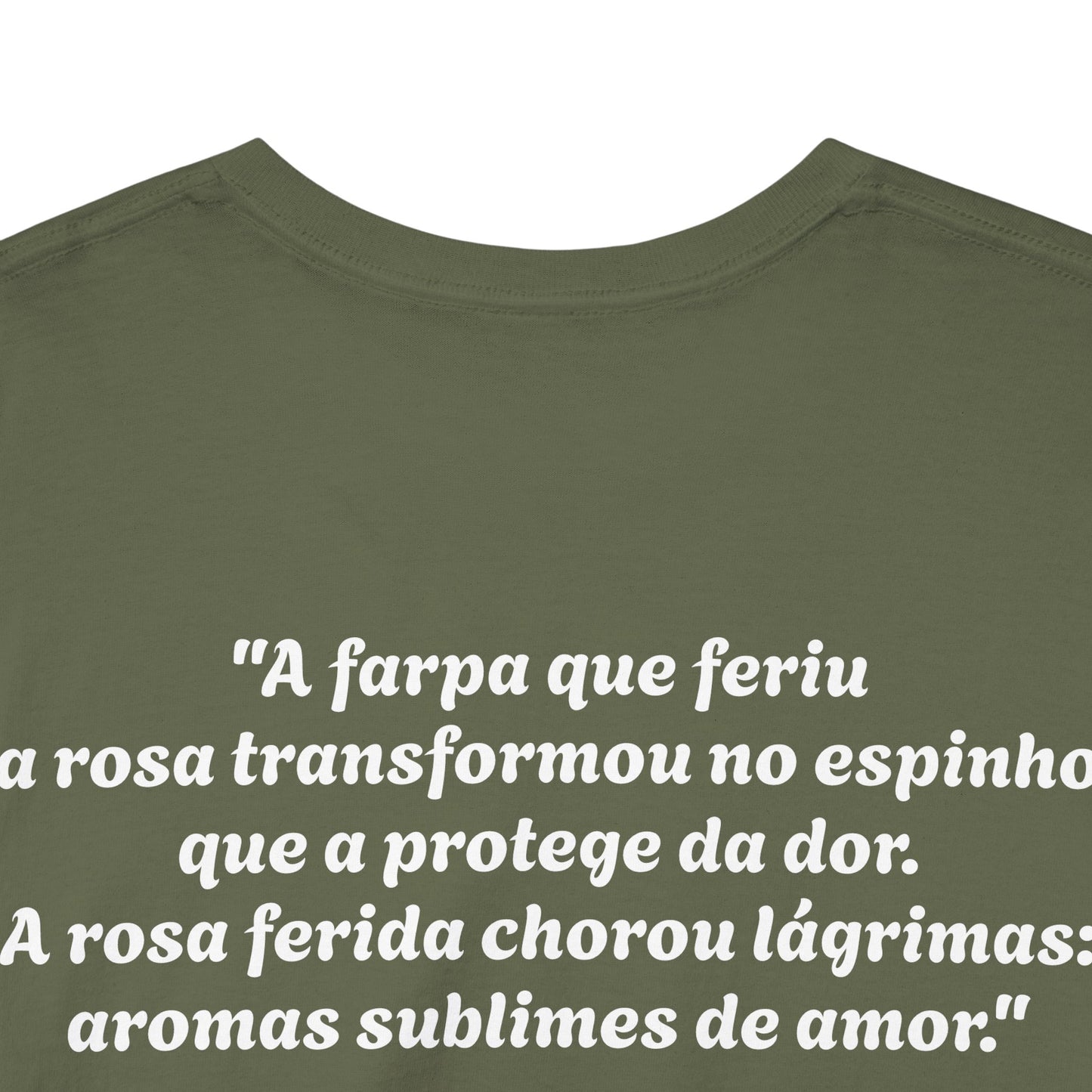 Camiseta Poema Azirrague — Rosa, Espinho e Amor