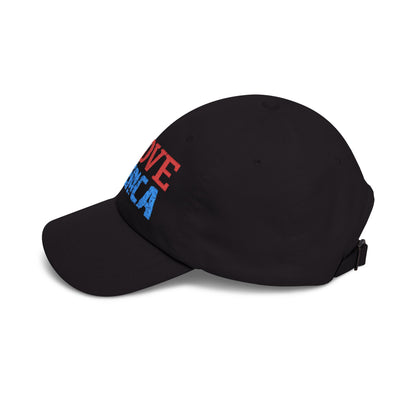 Boné Dad Hat Bordado Love 'Merica | Algodão Premium Ajustável