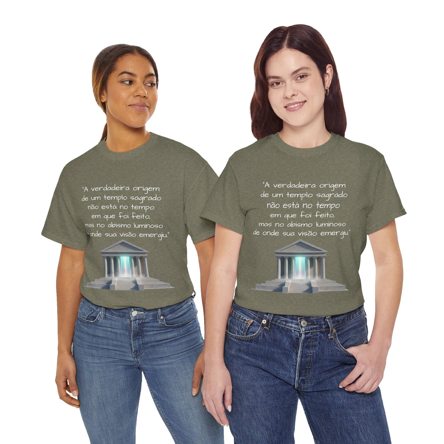 Camiseta Templo Sereno — Algodão 100% Médio