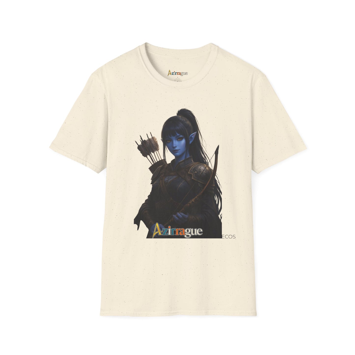 Camiseta Rogue Archer — Camiseta gráfica de arqueira elfa azul de fantasia