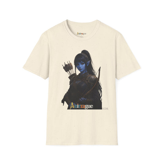 Camiseta Rogue Archer — Camiseta gráfica de arqueira elfa azul de fantasia