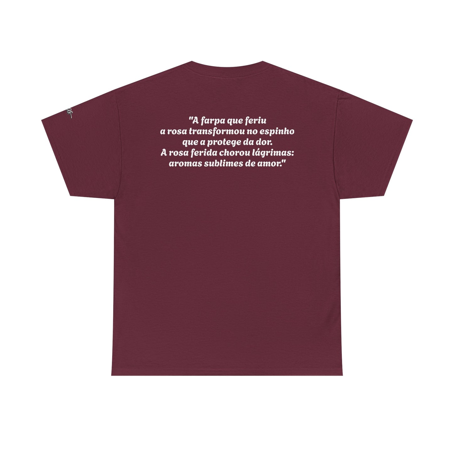 Camiseta Poema Azirrague — Rosa, Espinho e Amor