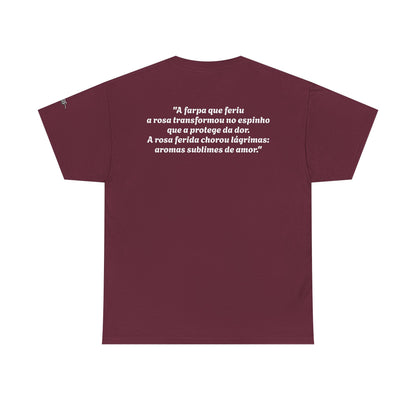 Camiseta Poema Azirrague — Rosa, Espinho e Amor