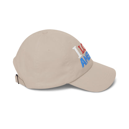 Boné Dad Hat Bordado Love 'Merica | Algodão Premium Ajustável