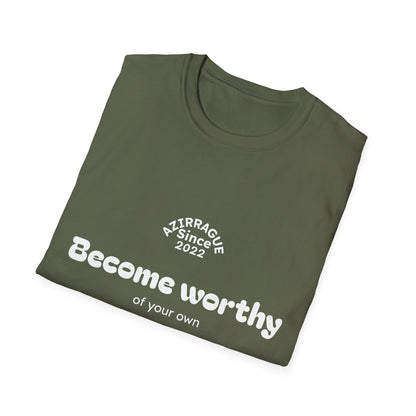 Camiseta Minimalista com Frase em Inglês | Become Worthy Tee