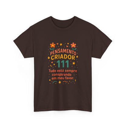 Camiseta 111 Pensamento Criador — Algodão 180g